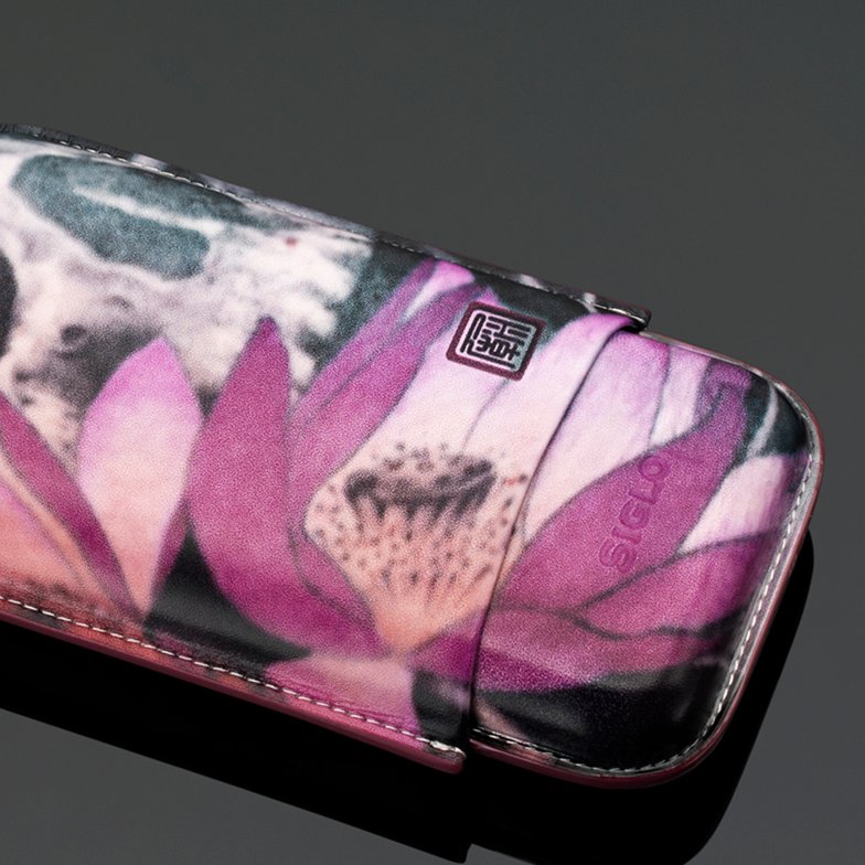 Tattoo Leather cigar case